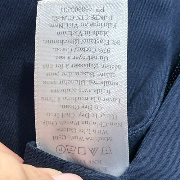 Everlane The Structured Cotton Jumpsuit V-Neck Navy Blue Women's 2 NWT - Picture 10 of 11